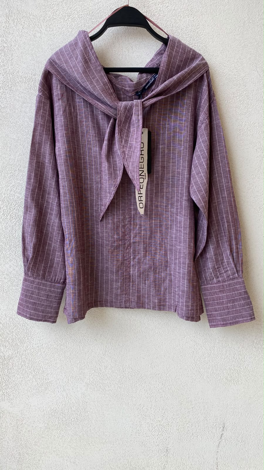 Toptan Çizgili Yaka Detaylı Tencel Keten Gömlek