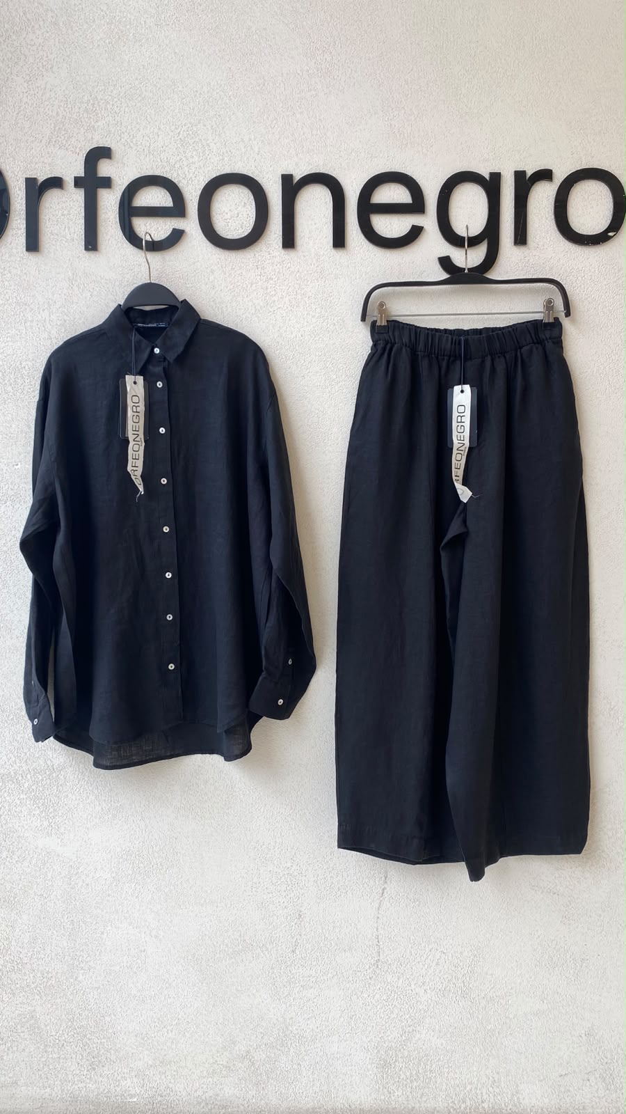 Toptan Keten Pantolon Siyah