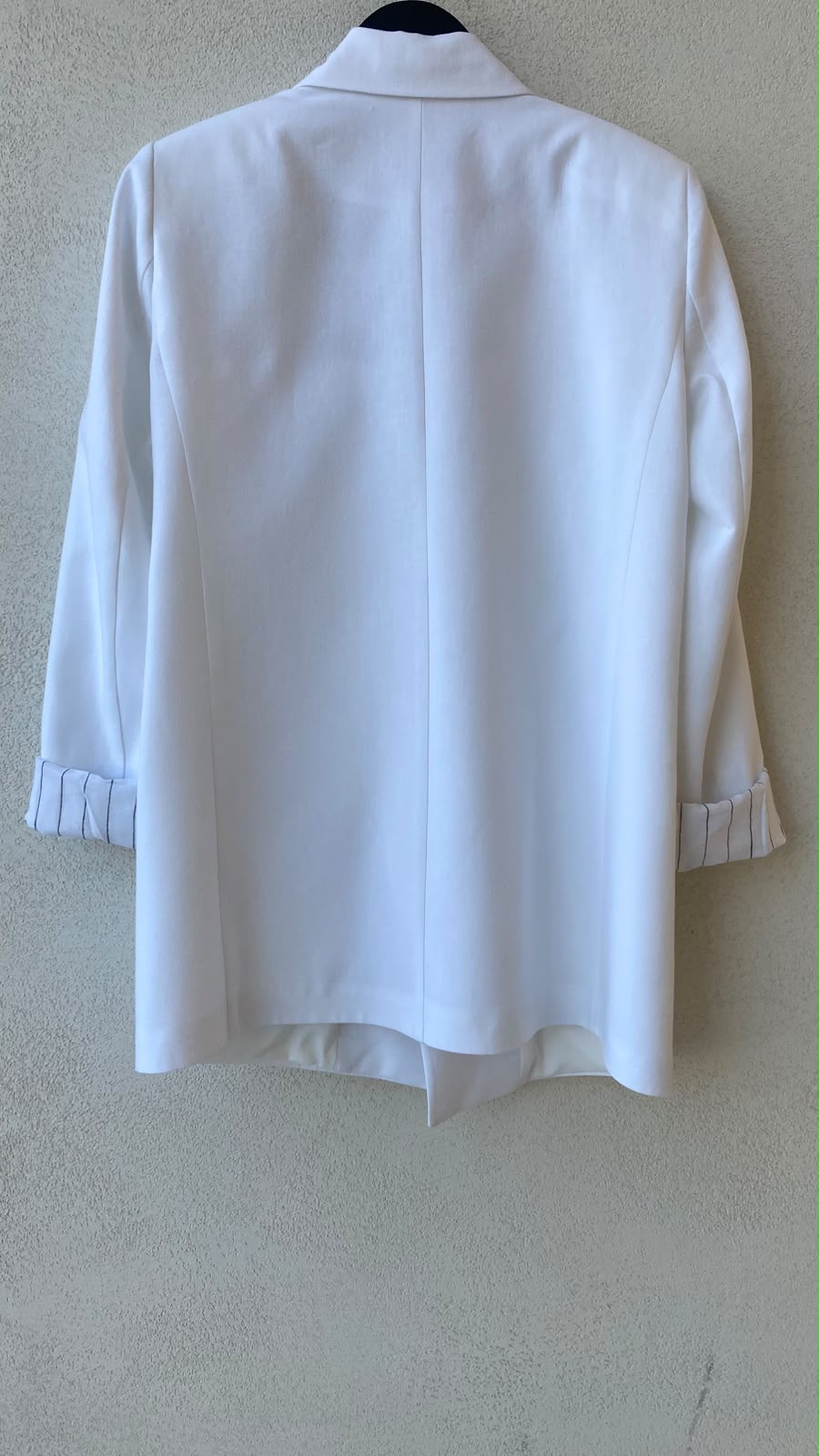Toptan Keten Karışımlı Astarlı Ekru Kadın Blazer Ceket