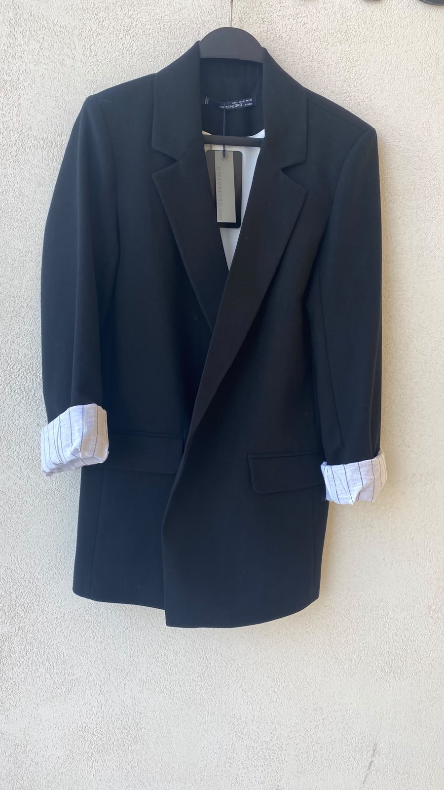 Toptan Keten Karışımlı Astarlı Siyah Kadın Blazer Ceket