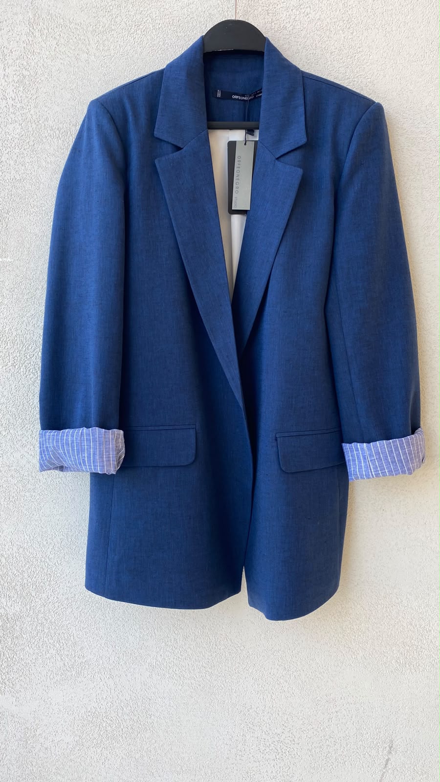 Toptan Keten Karışımlı Astarlı Laci Kadın Blazer Ceket
