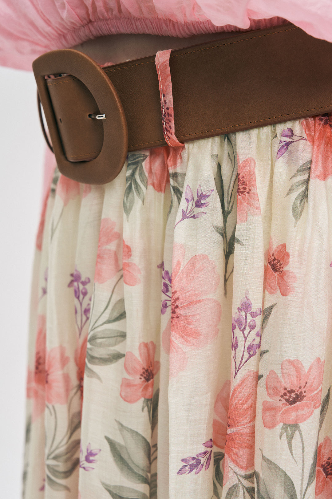 Kemer Detaylı Astarlı Midi Boy Etek