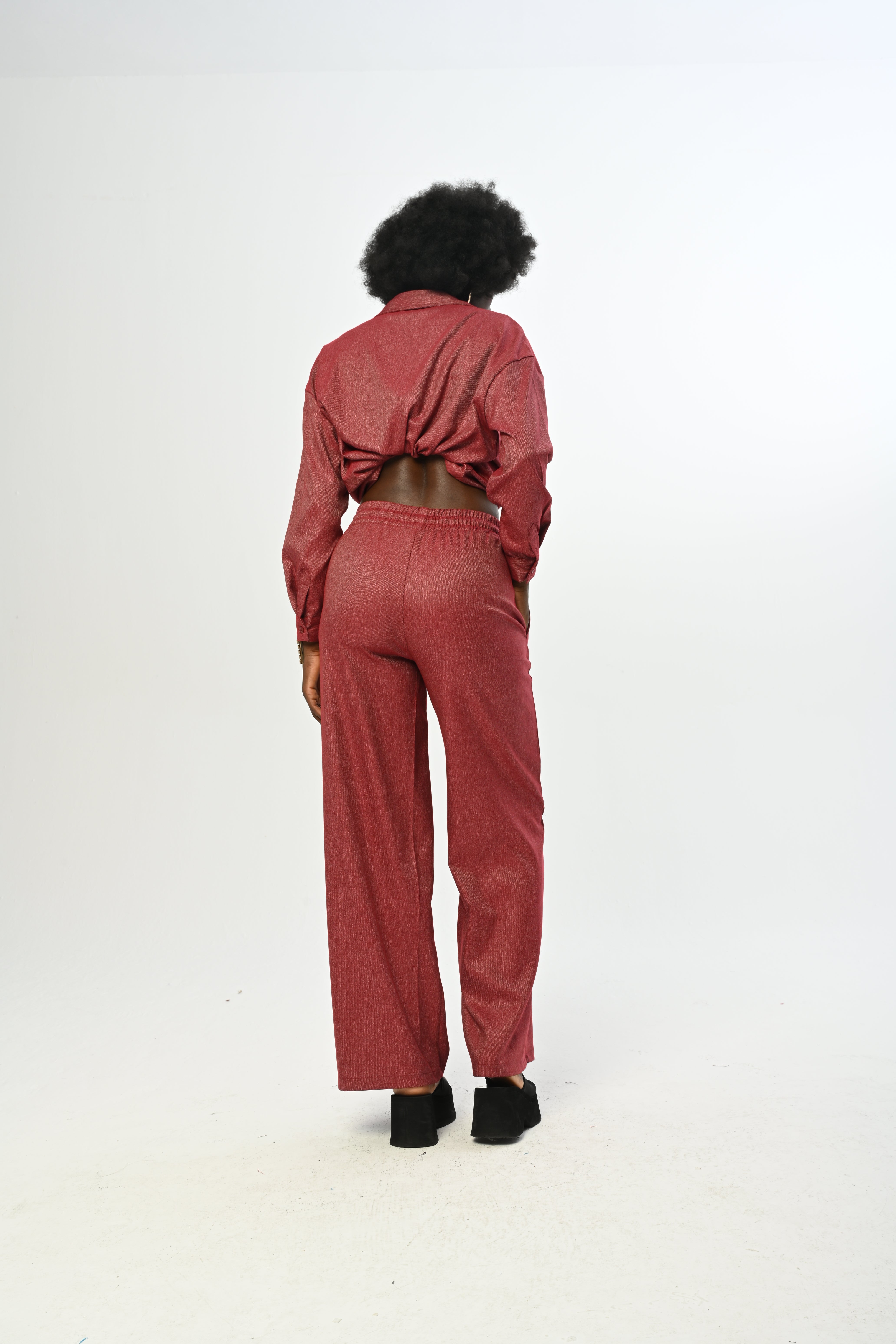 TROUSERS - 45117 CLARET RED