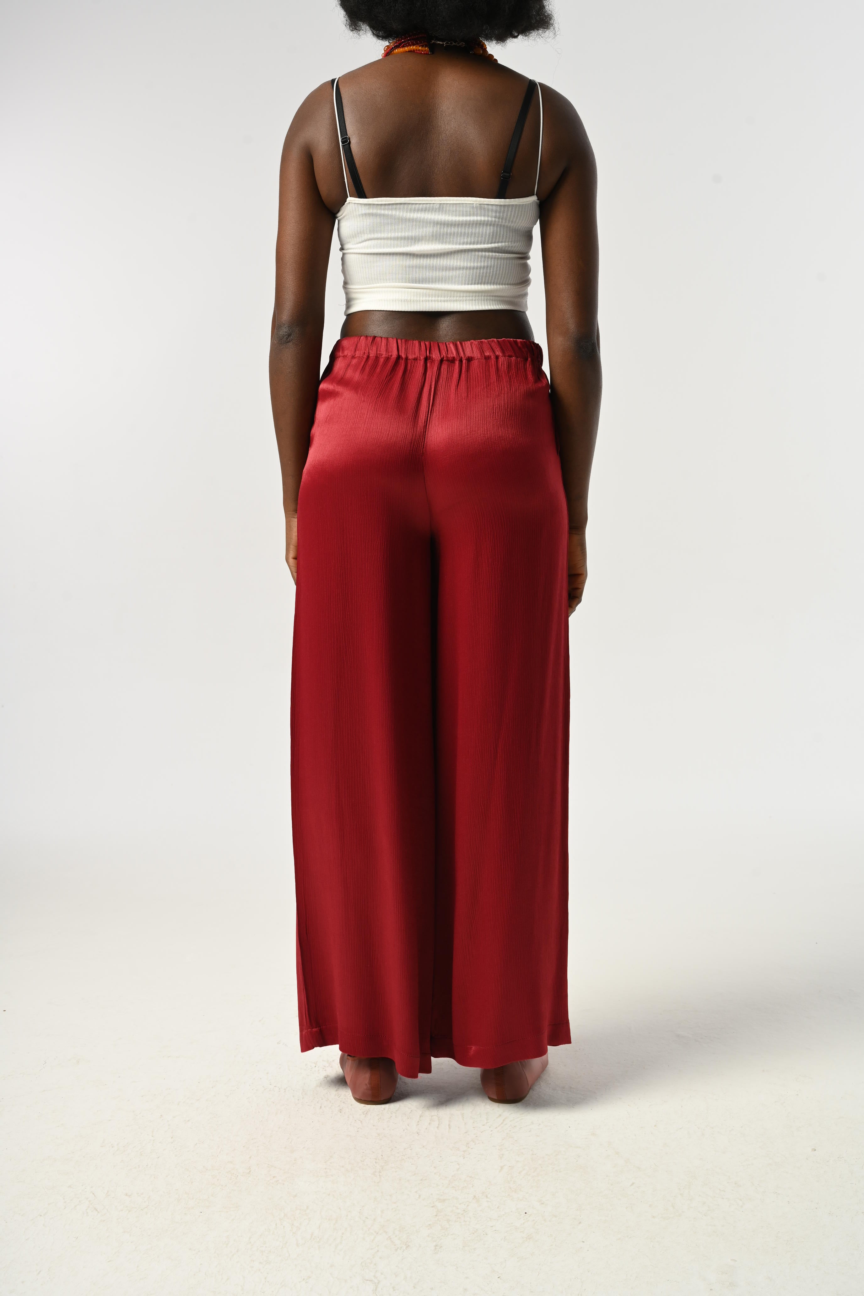 TROUSERS - 45211 CLARET RED