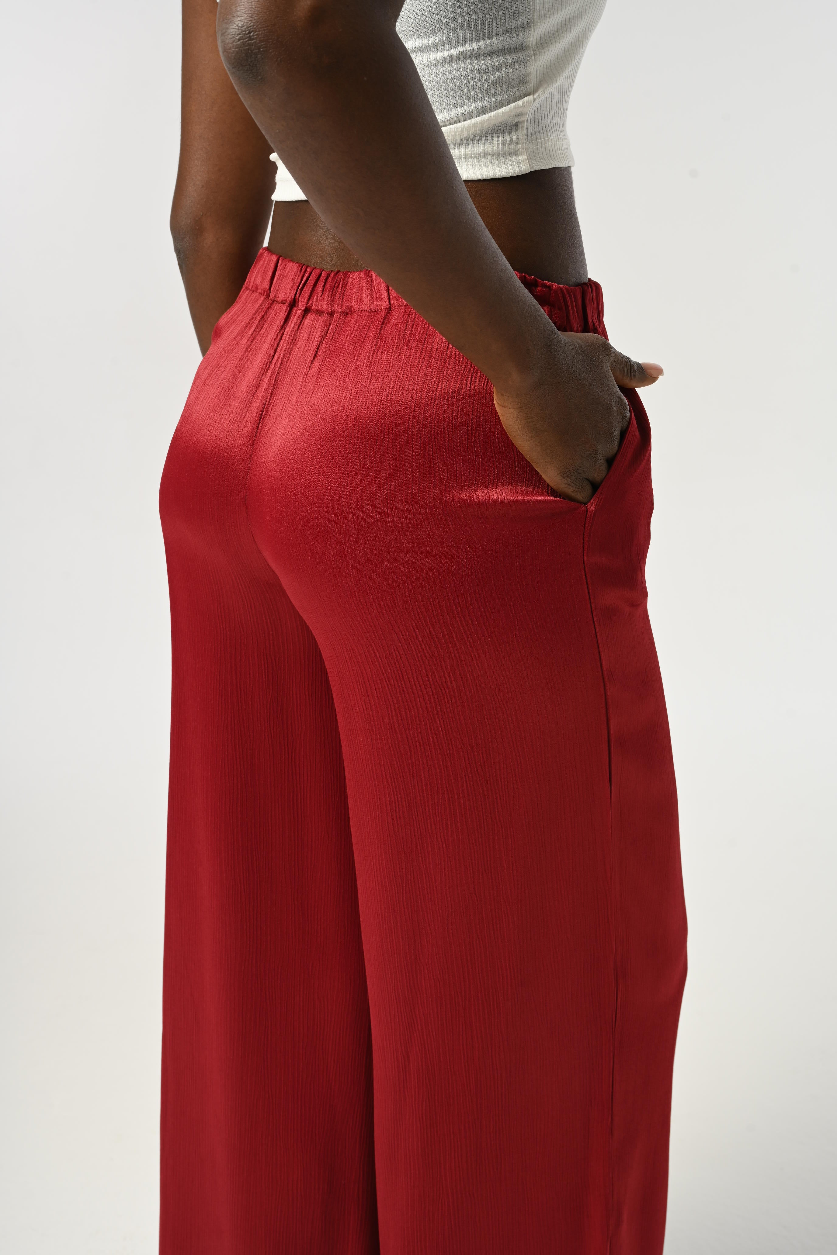 TROUSERS - 45211 CLARET RED