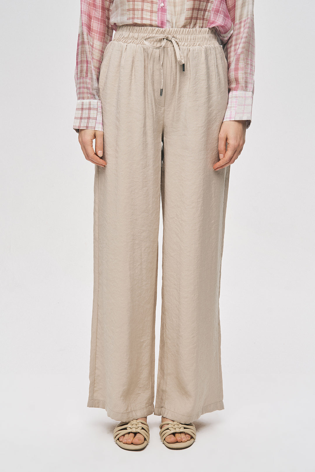 Büzgülü Bel Yazlık Kadın Pantolon