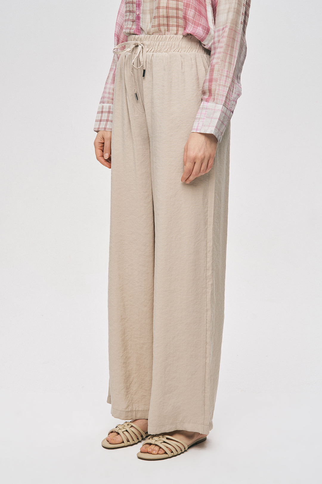 Büzgülü Bel Yazlık Kadın Pantolon