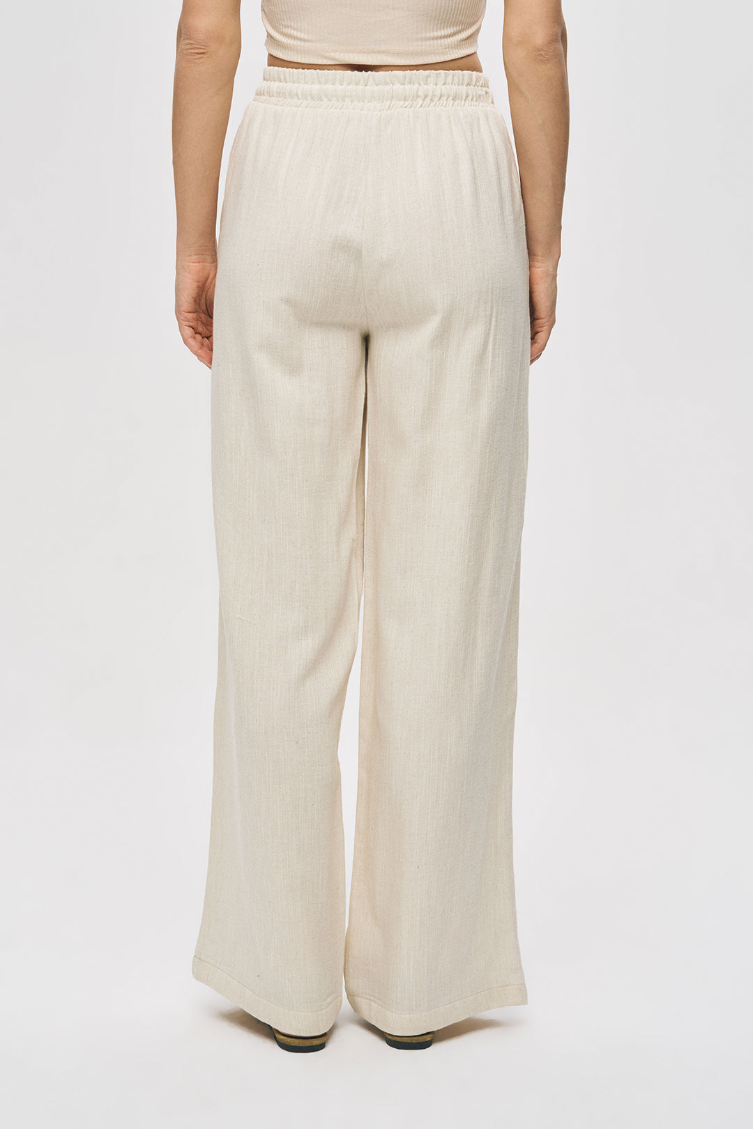 Orfeonegro Etnik Nakış İşlemeli Beli Lastikli Bol Paça Pantolon