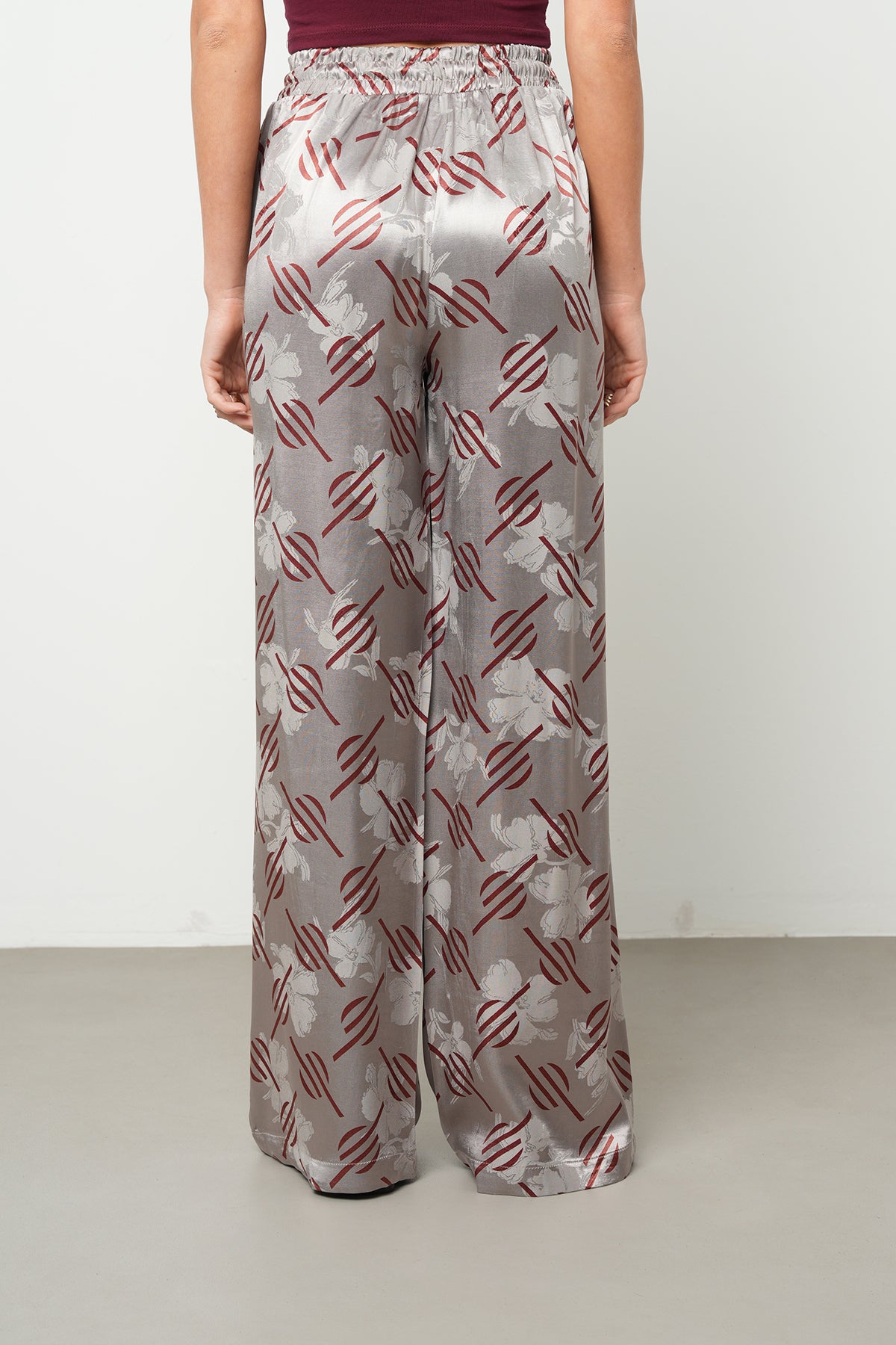 Orfeonegro Geometrik Desenli Palazzo Pantolon