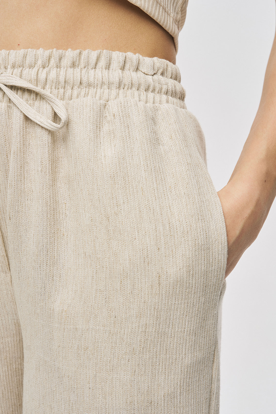 Orfeonegro Rahat Kalıp Palazzo Keten Pantolon