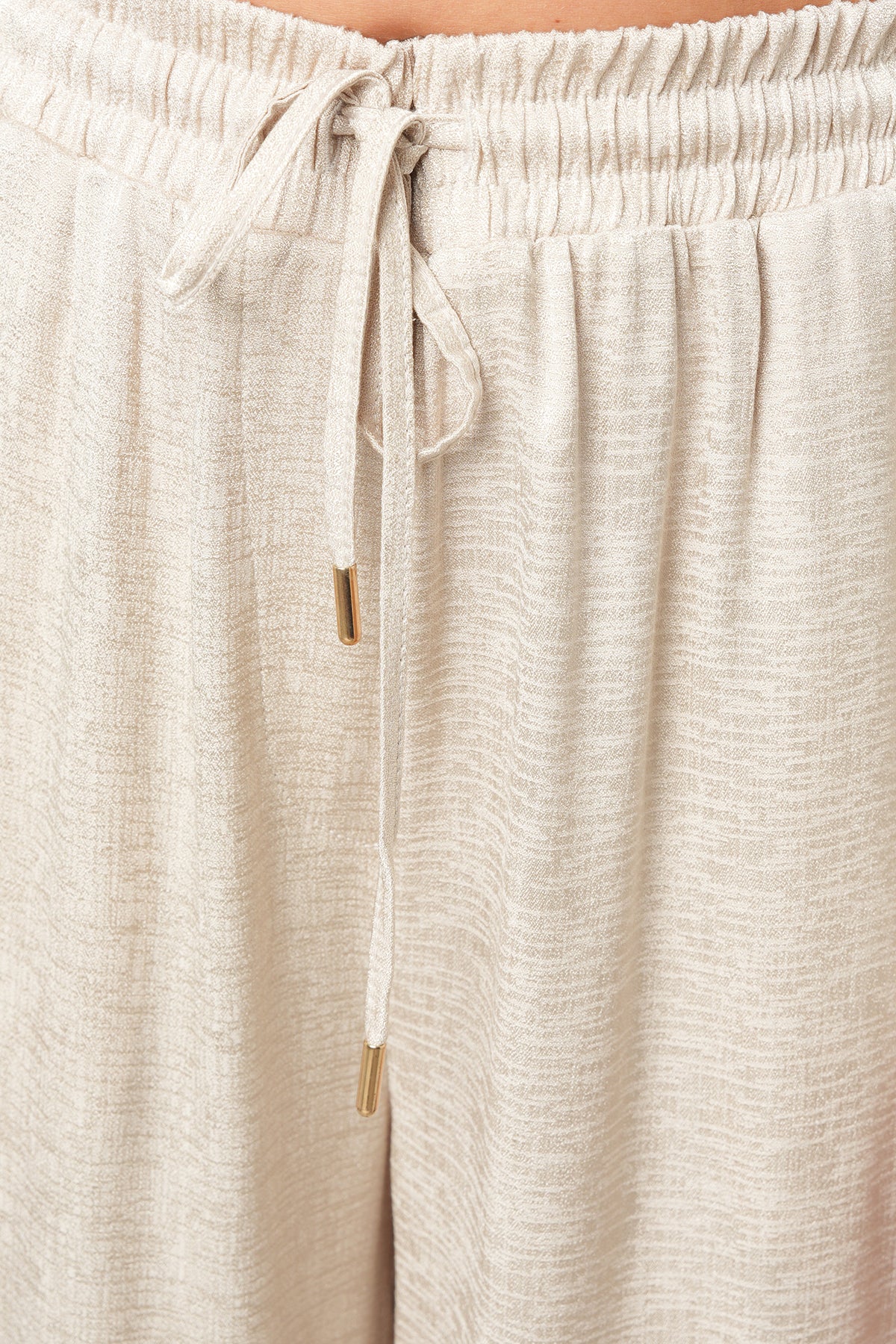 Orfeonegro Beli Lastikli Palazzo Pantolon