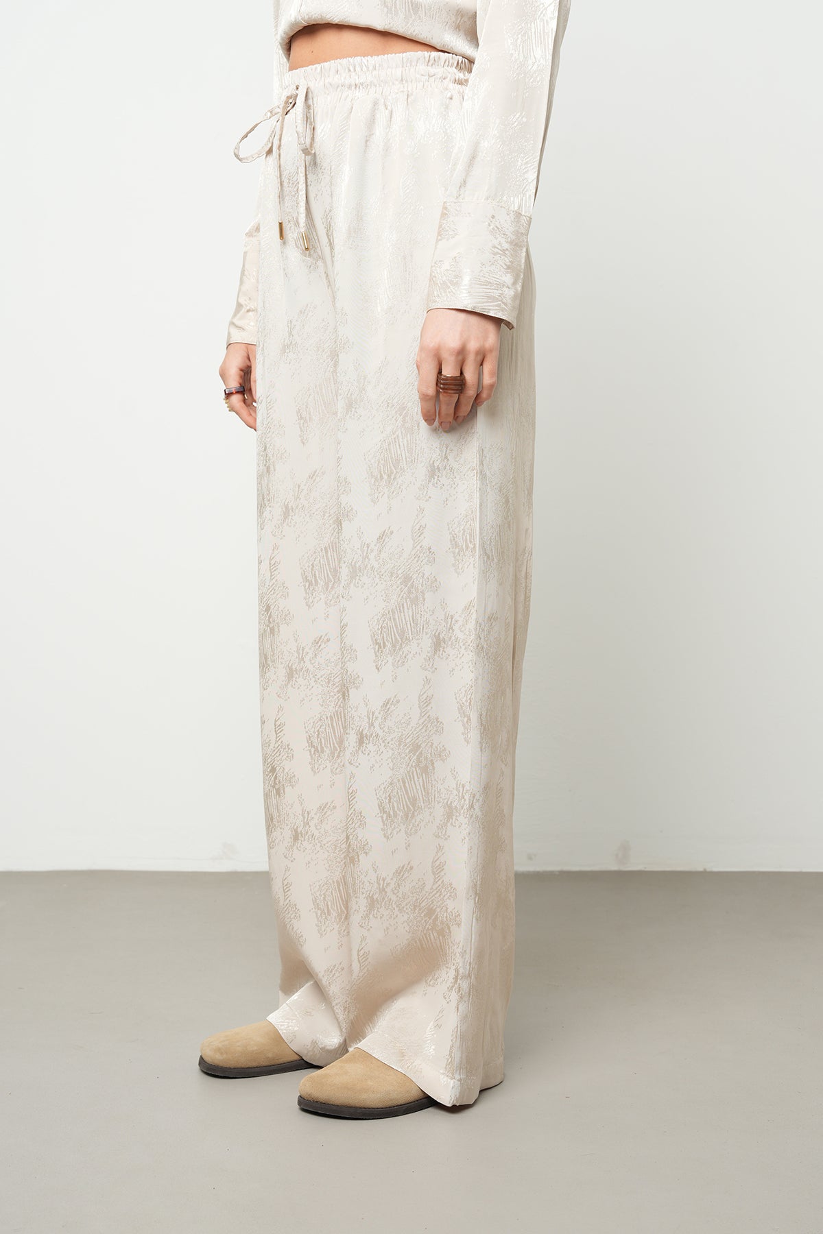 Orfeonegro Deasenli Jakar Kumaş Palazzo Pantolon