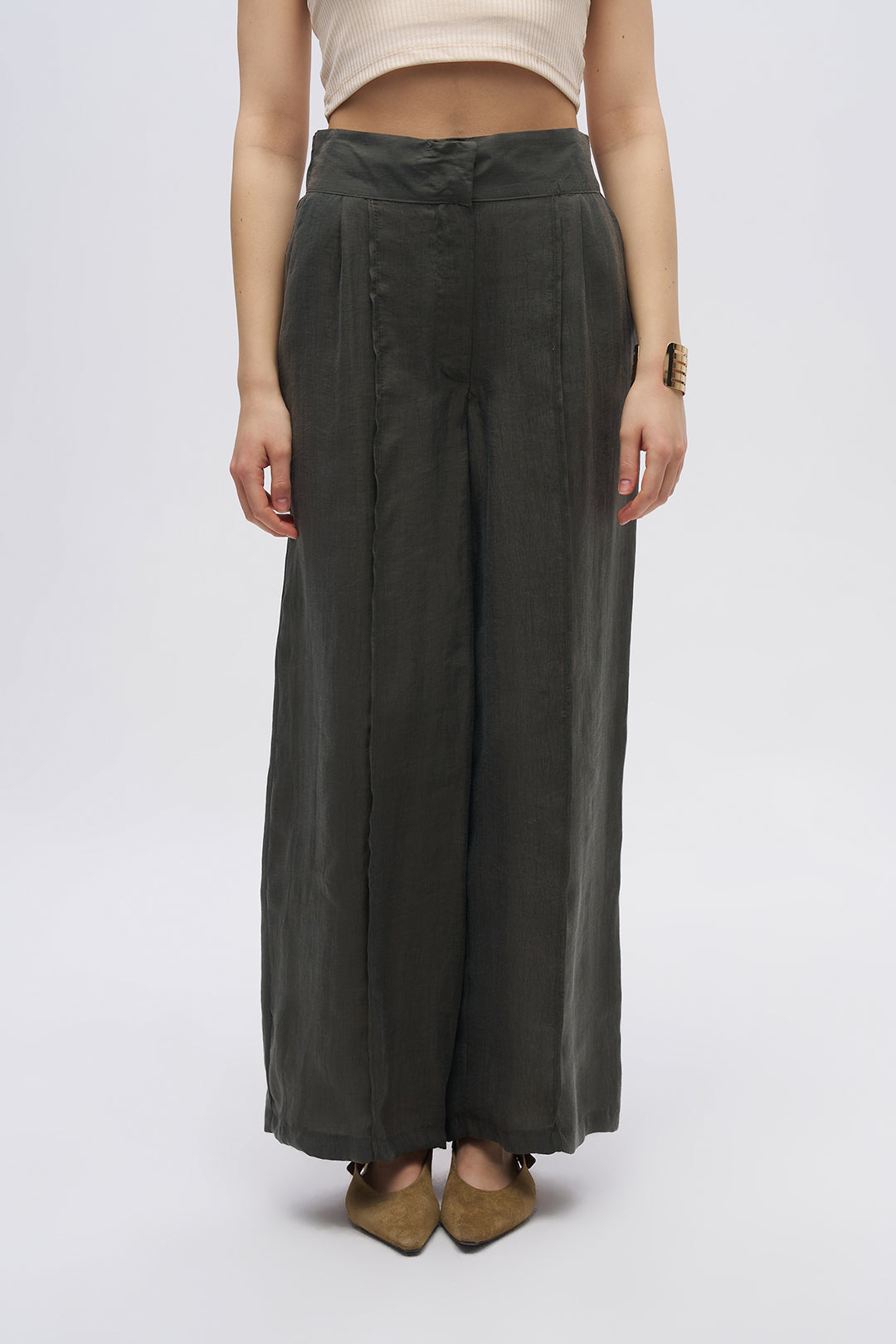 Toptan Kadın Beli Lastikli Bol Paça Pantolon