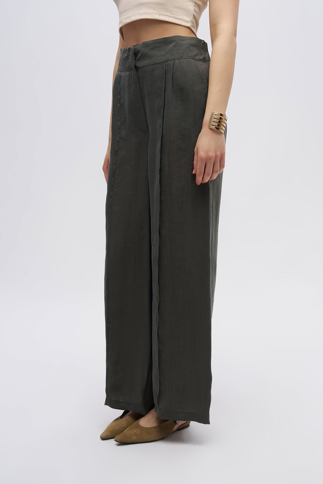 Toptan Kadın Beli Lastikli Bol Paça Pantolon