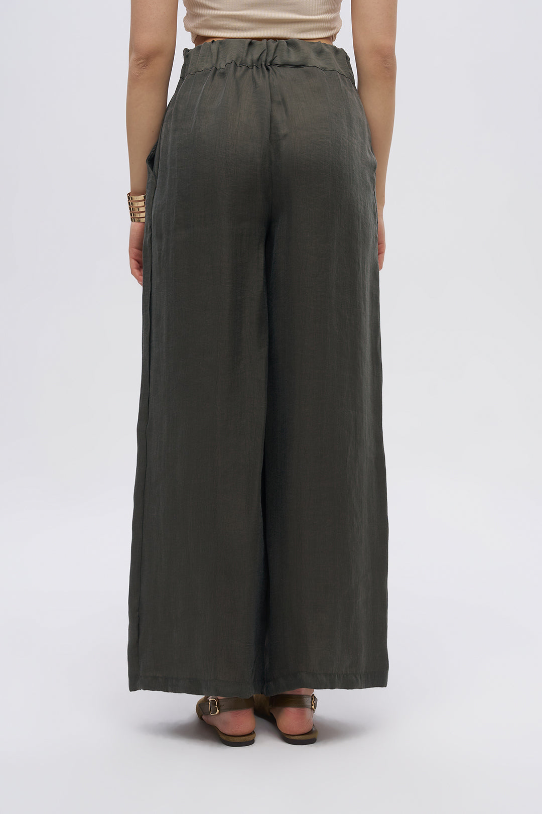 Toptan Kadın Beli Lastikli Bol Paça Pantolon