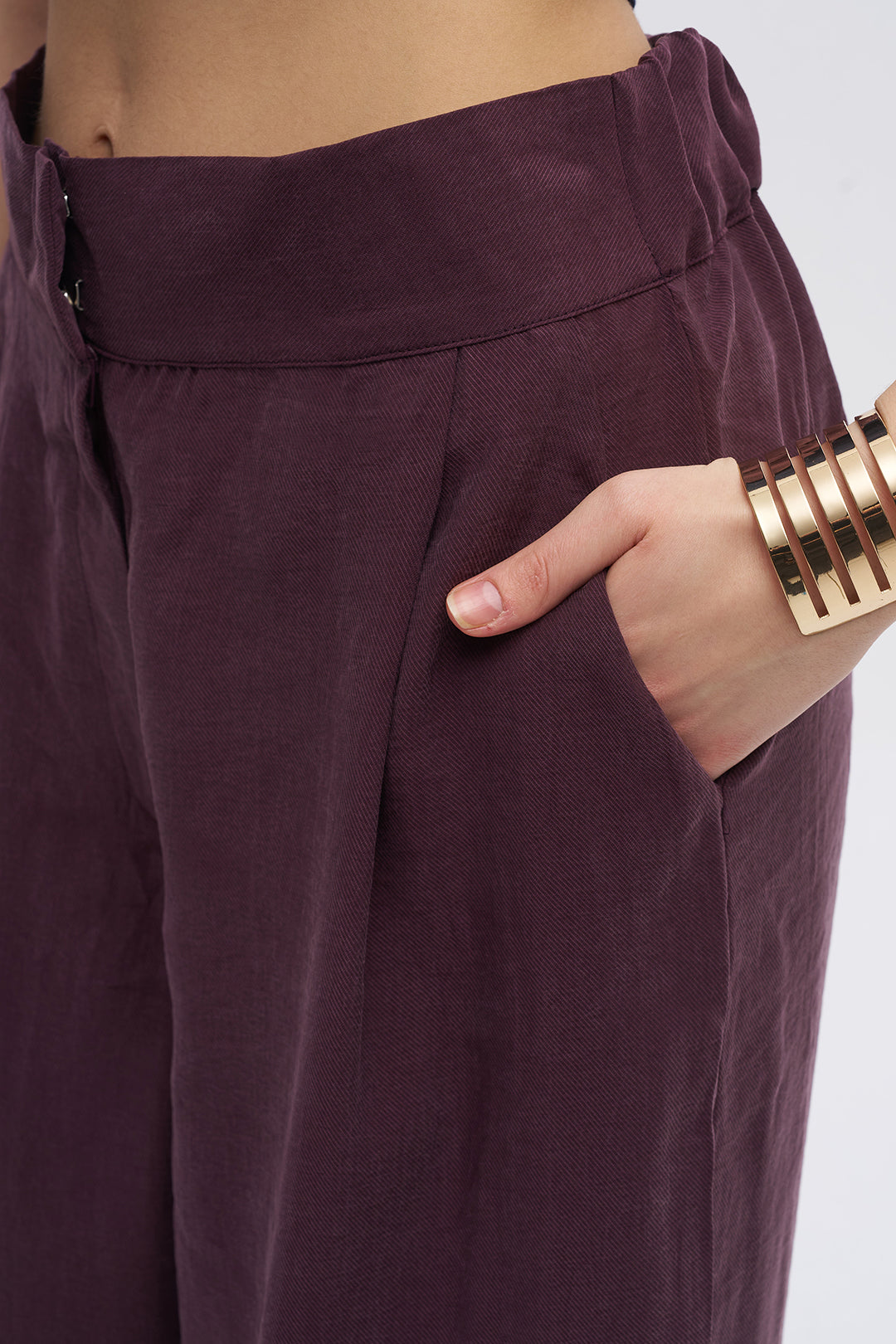 Toptan Kadın Beli Lastikli Cepli Dökümlü Palazzo Pantolon