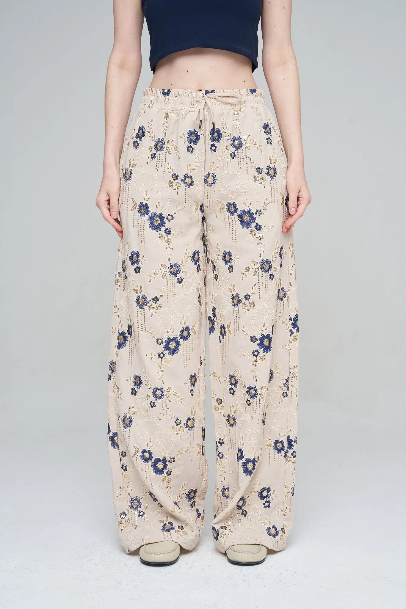 Nakışlı ve Payetli Tasarım Pantolon Laci ORFEONEGRO