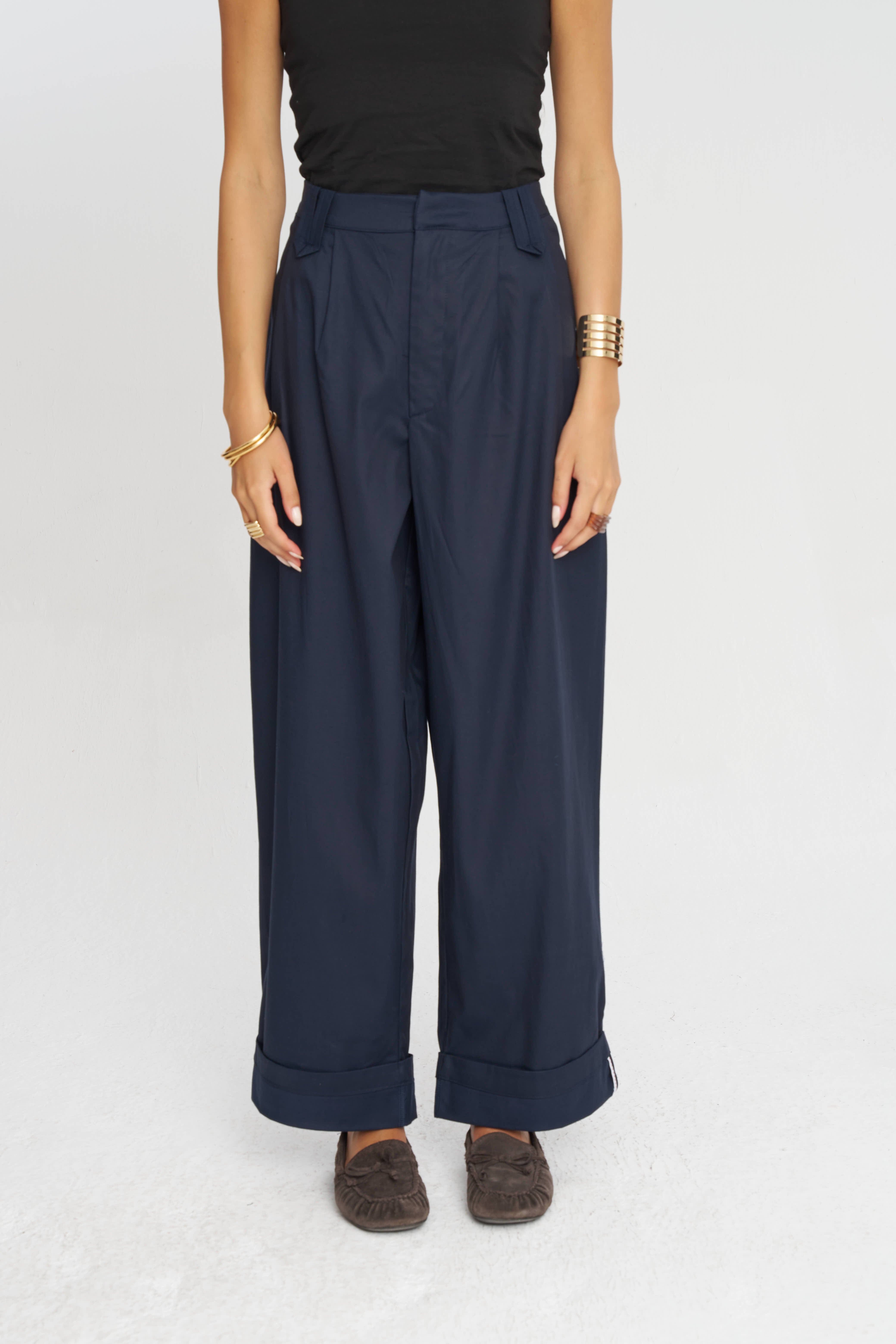 Toptan Duble Paça Tencel Karışımlı Kadın Pantolon Laci