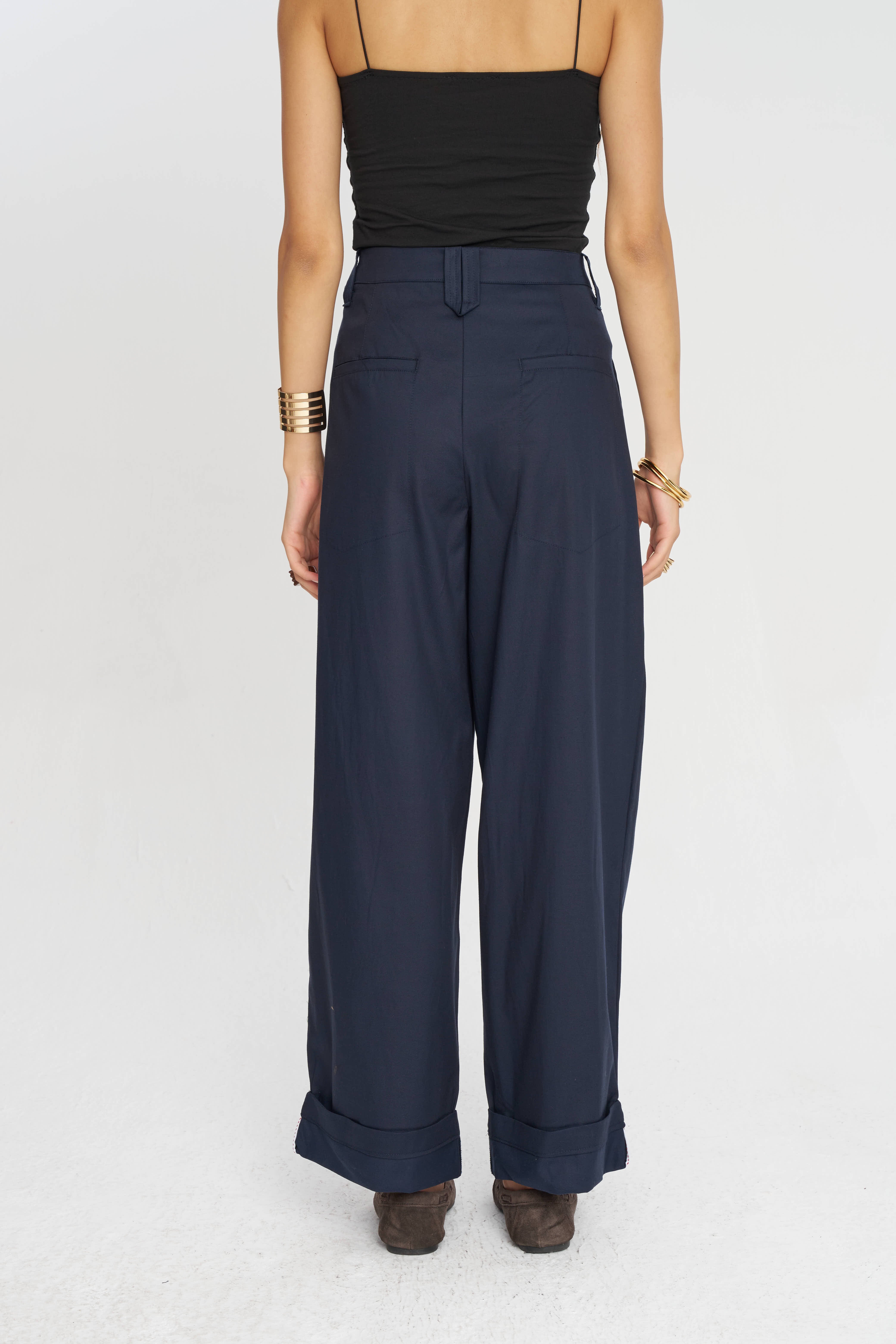 Toptan Duble Paça Tencel Karışımlı Kadın Pantolon Laci
