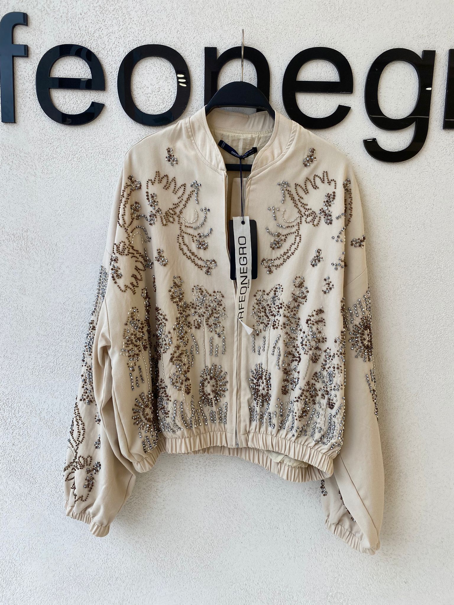 Boncuk İşlemeli Ceket Bej - 38191