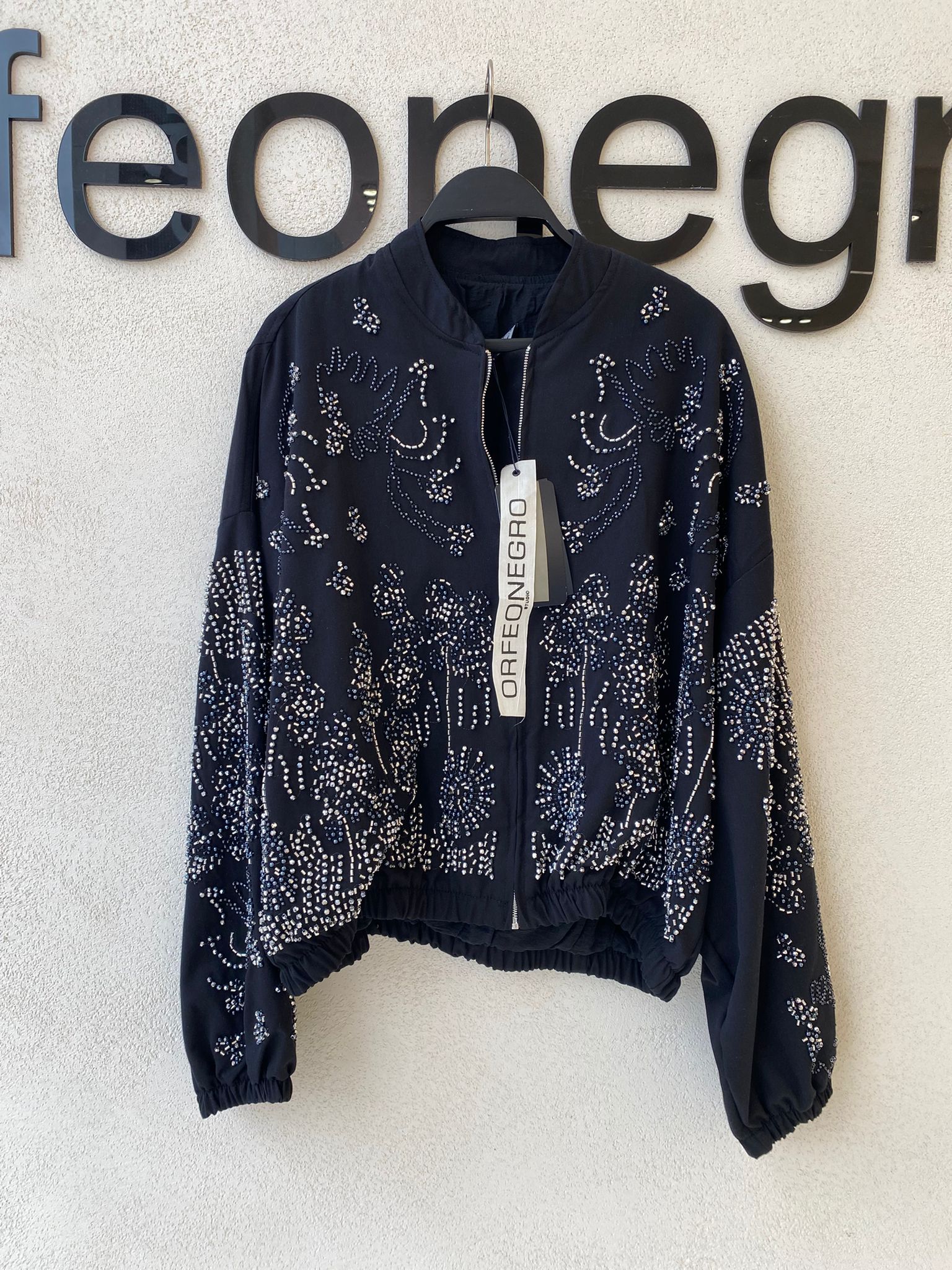 Boncuk İşlemeli Ceket Siyah - 38191