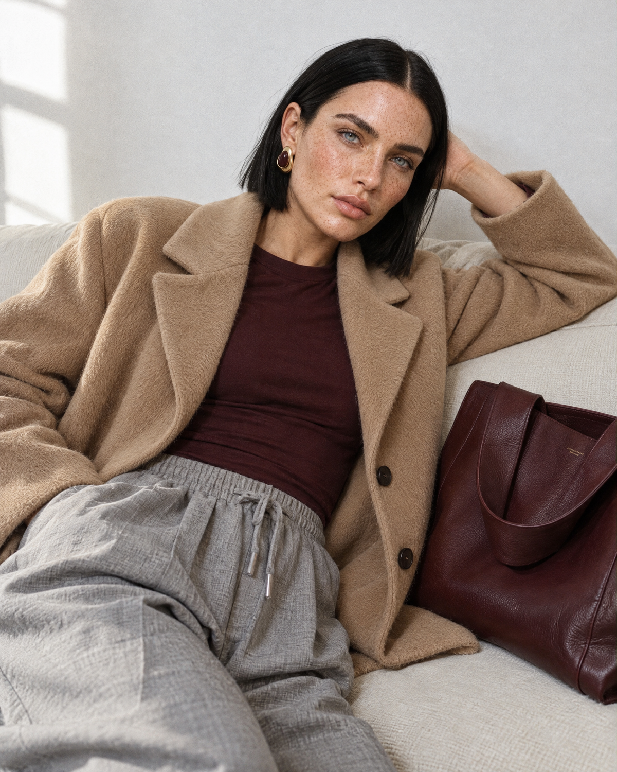 Toptan Astarlı Kumaş Kaban Ceket Camel