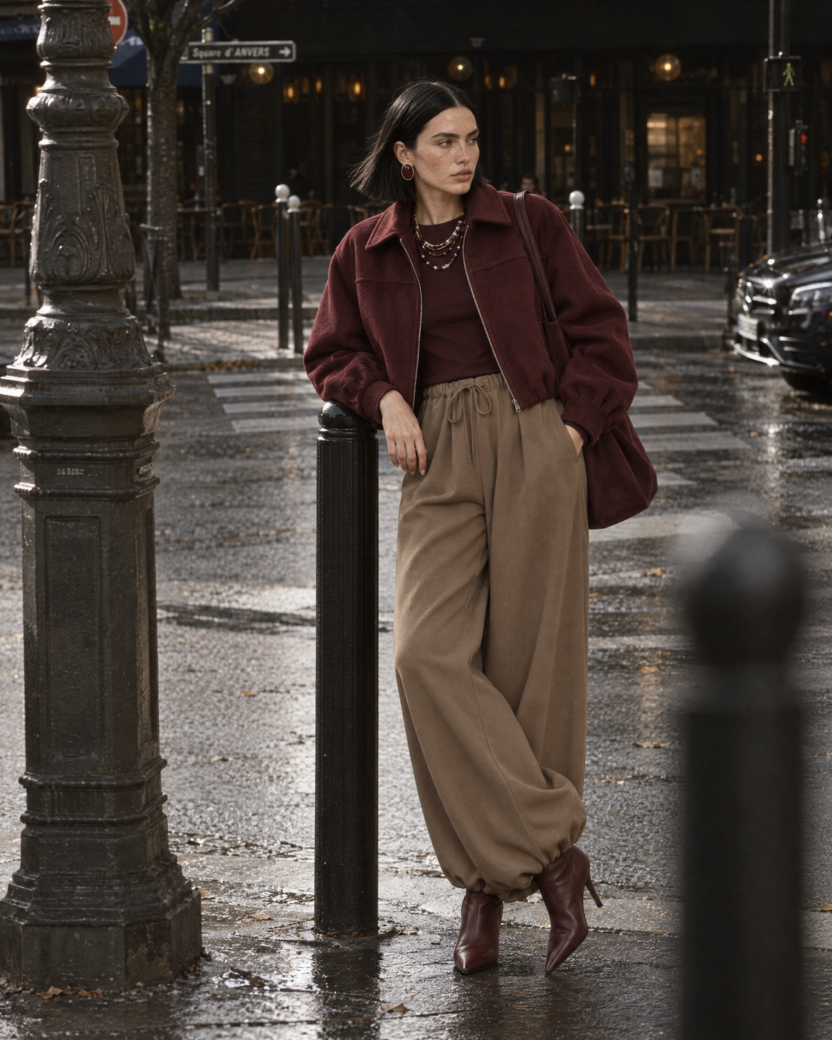 Toptan Kadın Crop Ceket Bordo