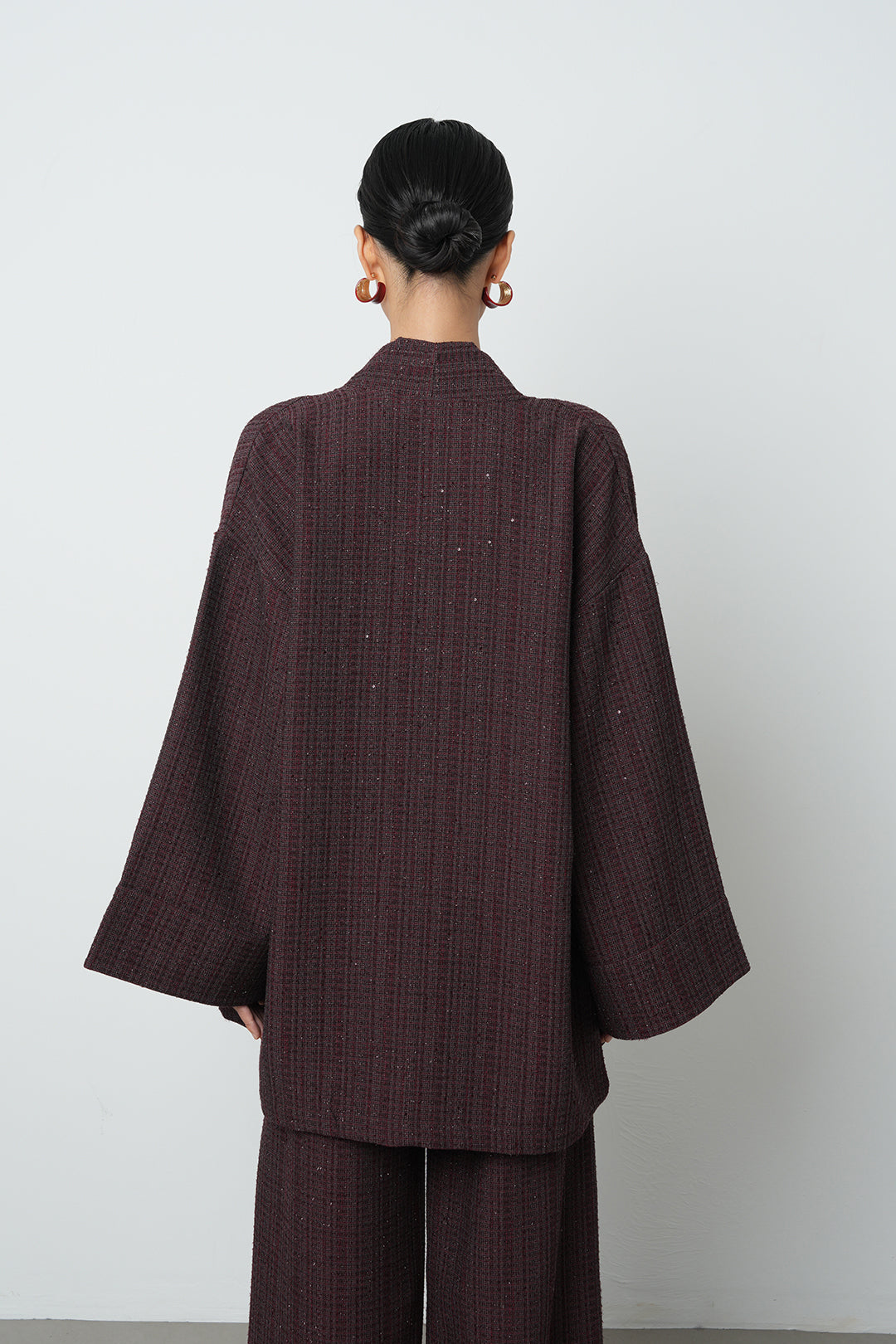 Simli rahat kalıp kadın kimono, tesettüre uygun, oversize kesim, toptan satış için uygun