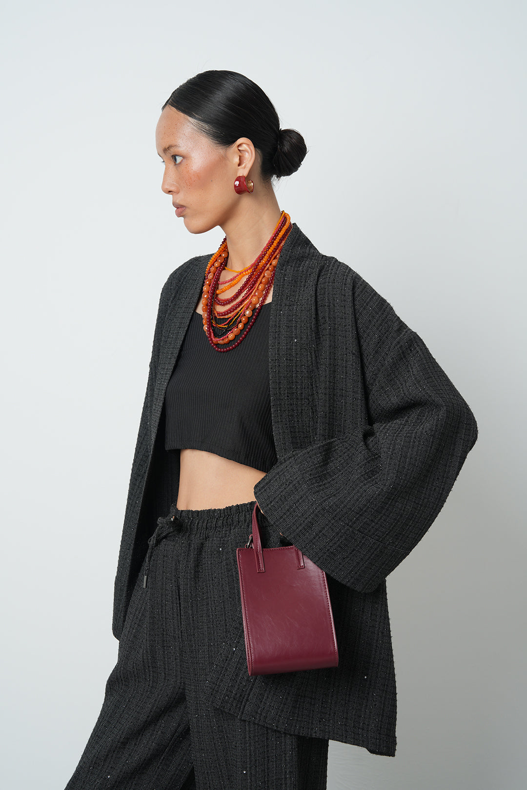 Simli rahat kalıp kadın kimono, tesettüre uygun, oversize kesim, toptan satış için uygun